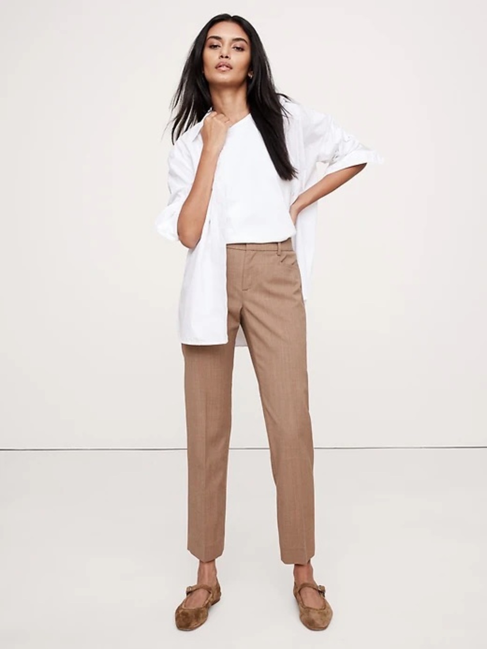 NWT Banana Republic Siena Slim Italian Wool Ankle Pant